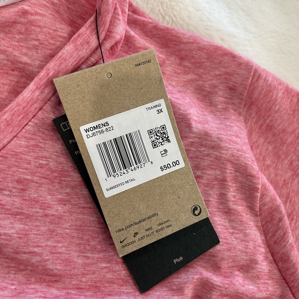 💰PRICE ⬇️ 
 NIKE • Woman’s Pink Plus Dri Fit Top • 3X - Picture 9 of 10